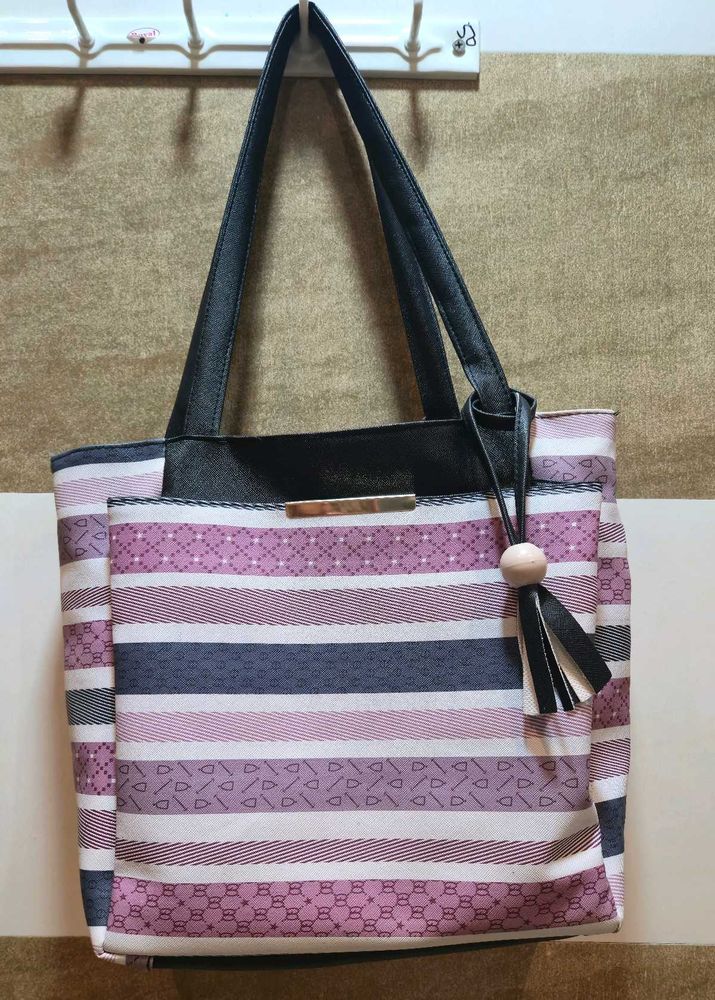 Chic Striped Tote Bag