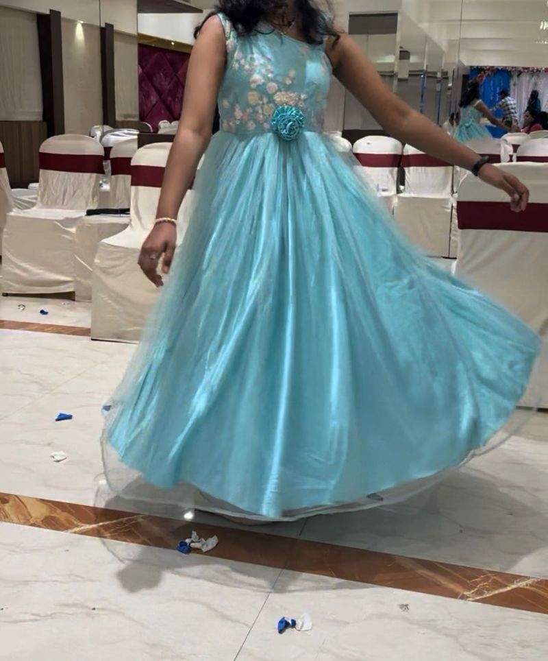 Beautiful Light Blue Ethnic Gown