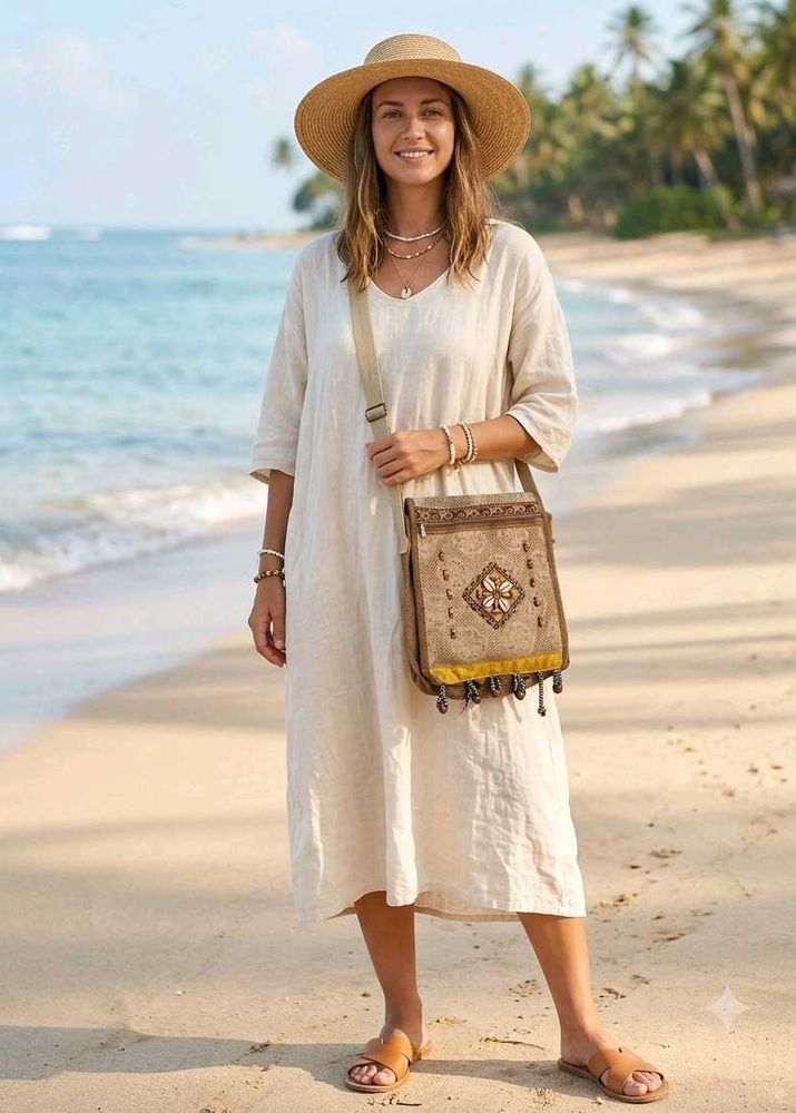 Boho Crossbody Jute Bag