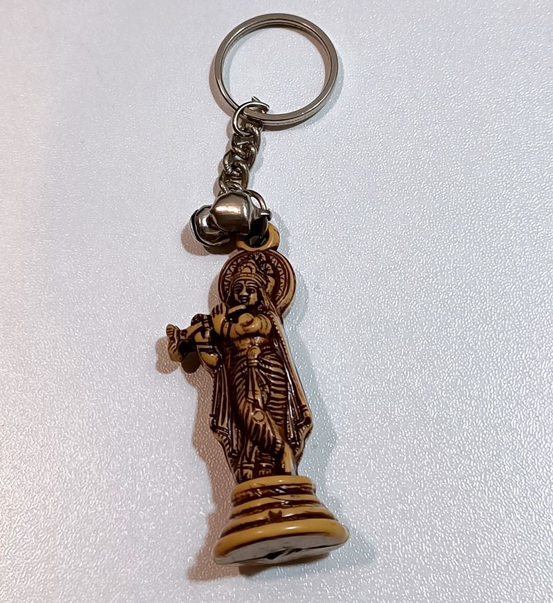 Lord Krishna Key Chain (Brown)
