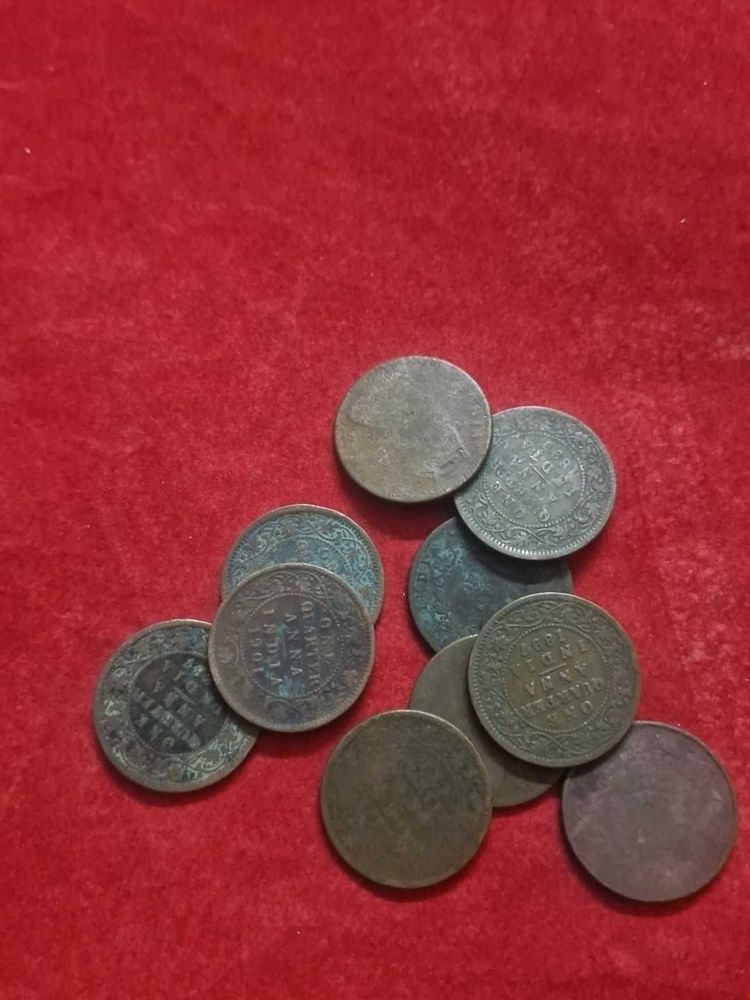10 pcs British India coins Antique Indian Coin Col