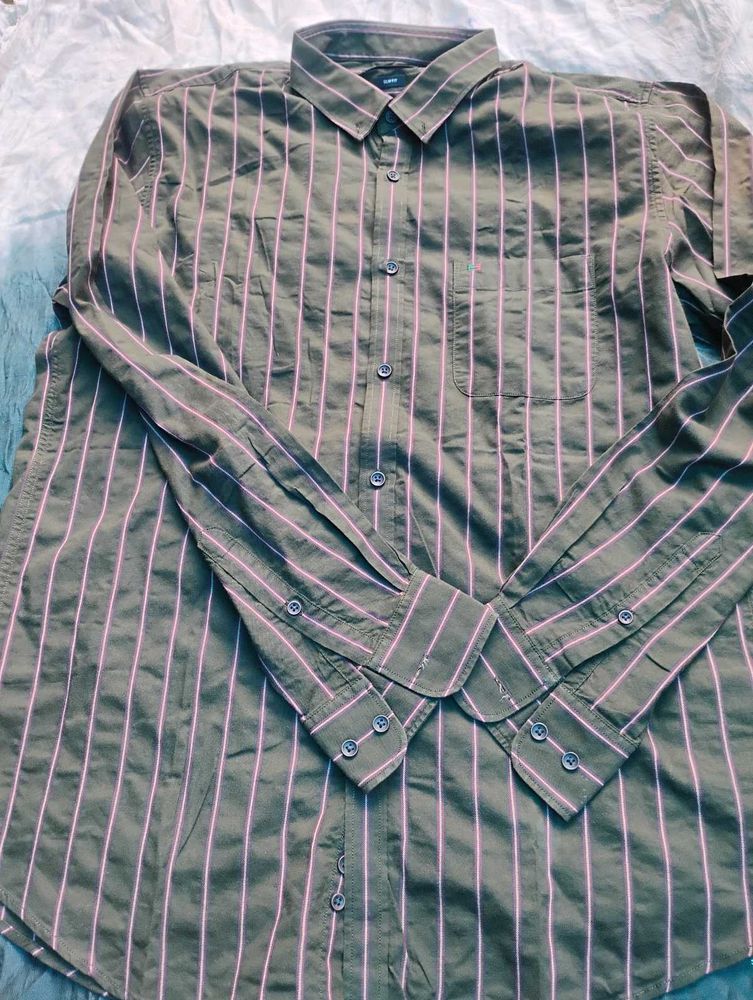 Men's Striped Button-Down Shirt