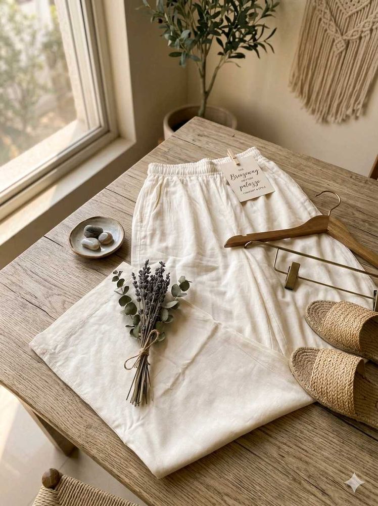Comfortable Cream cotton pants