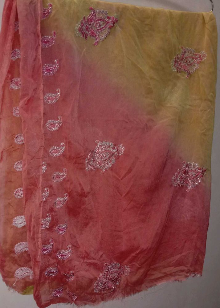 Embroidered Ombre duppata