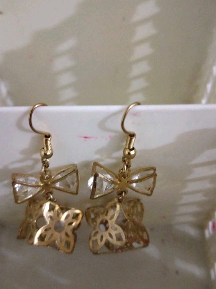 Bow &amp; Flower Earrings