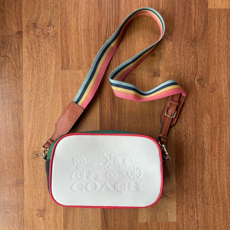 Coach Colorblock Jes Crossbody Bag with Rainbow St
