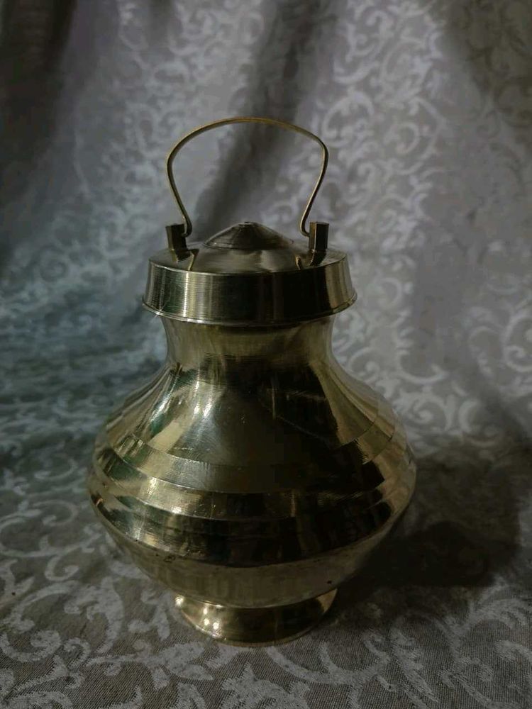 Vintage Brass Pot with Lid