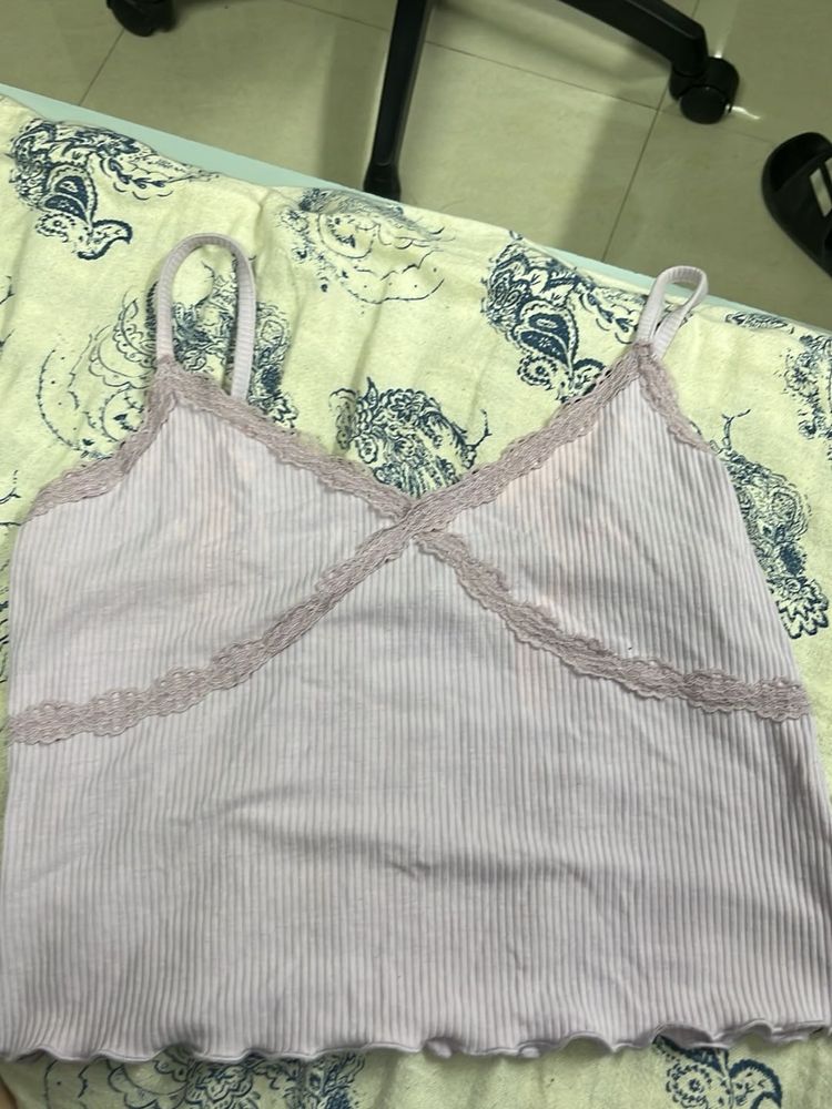 Lavender Lace Trim Camisole
