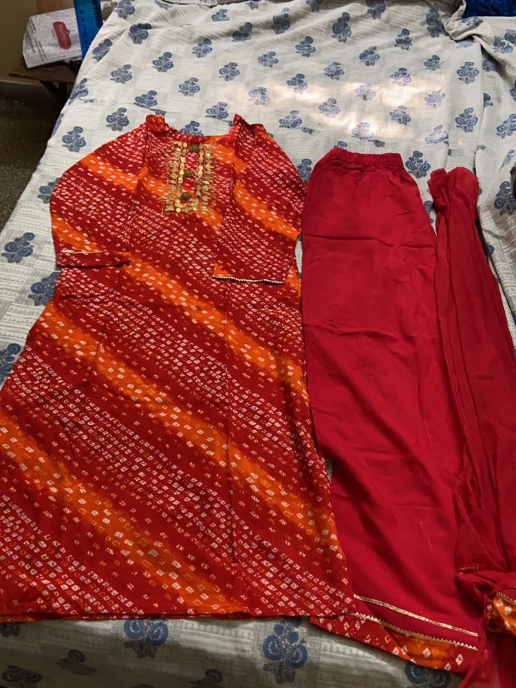 Kurta Plazo Set With Duppata