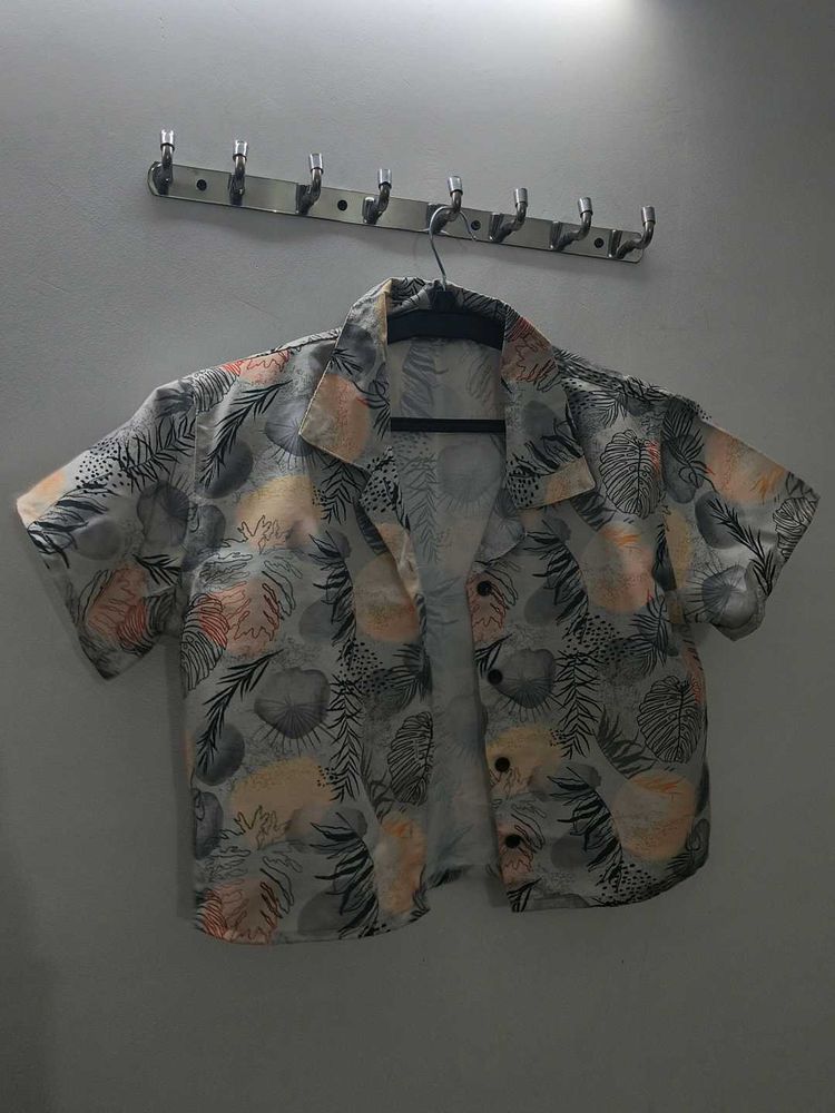 Tropical Print Short Sleeve Shirt