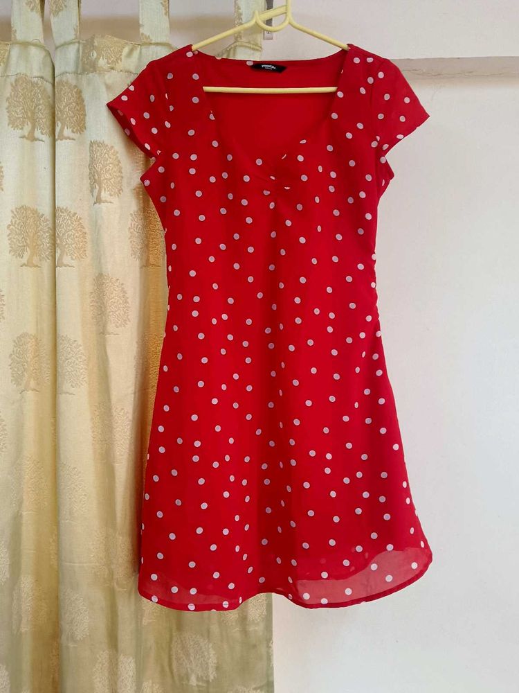 Red Polka Dot Mini Dress