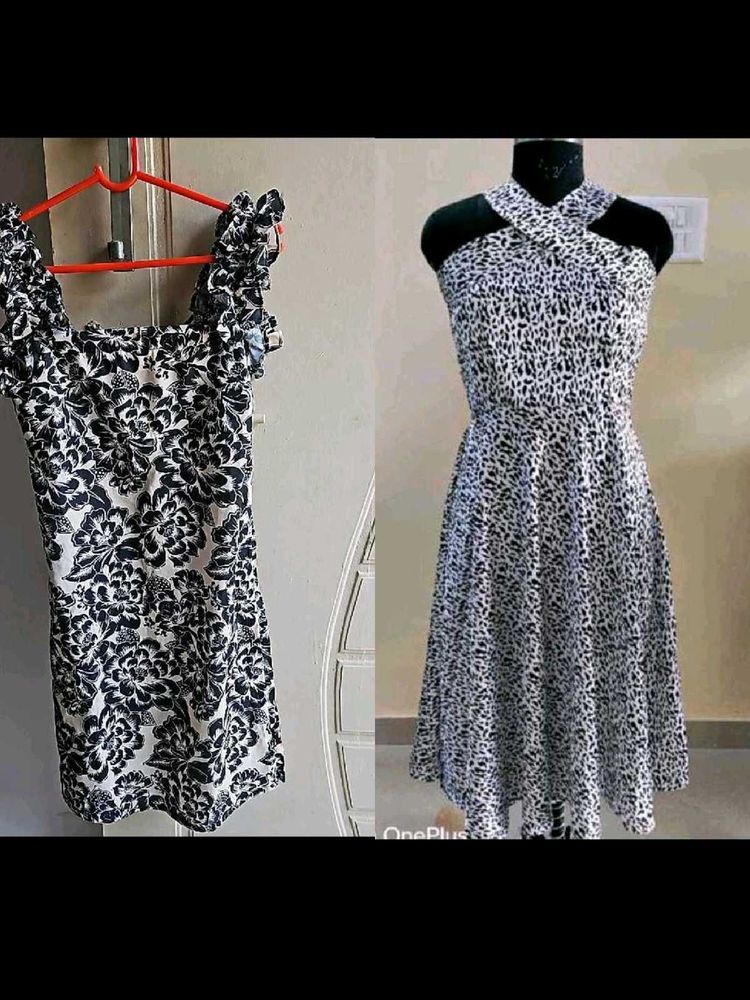 Stylish Halter Neck Leopard Print Dress