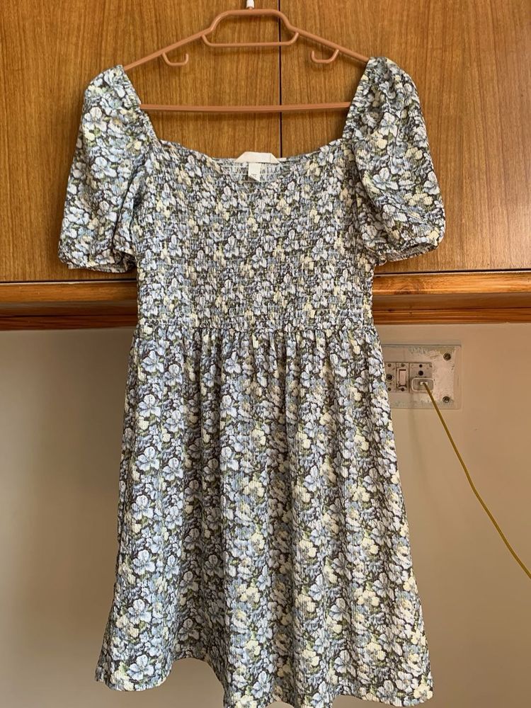 Charming Floral Smocked Dress