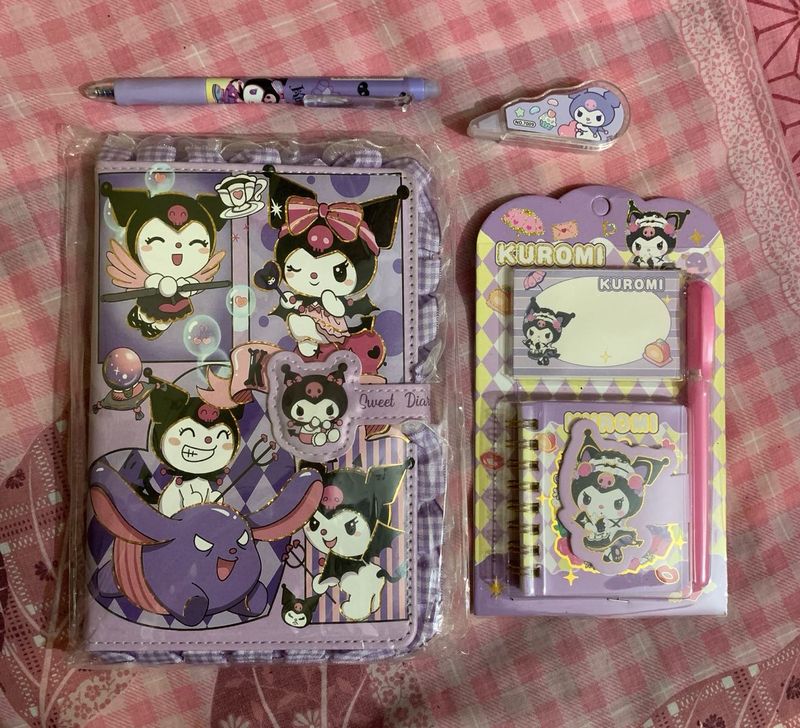 Cute Kuromi Stationery Set