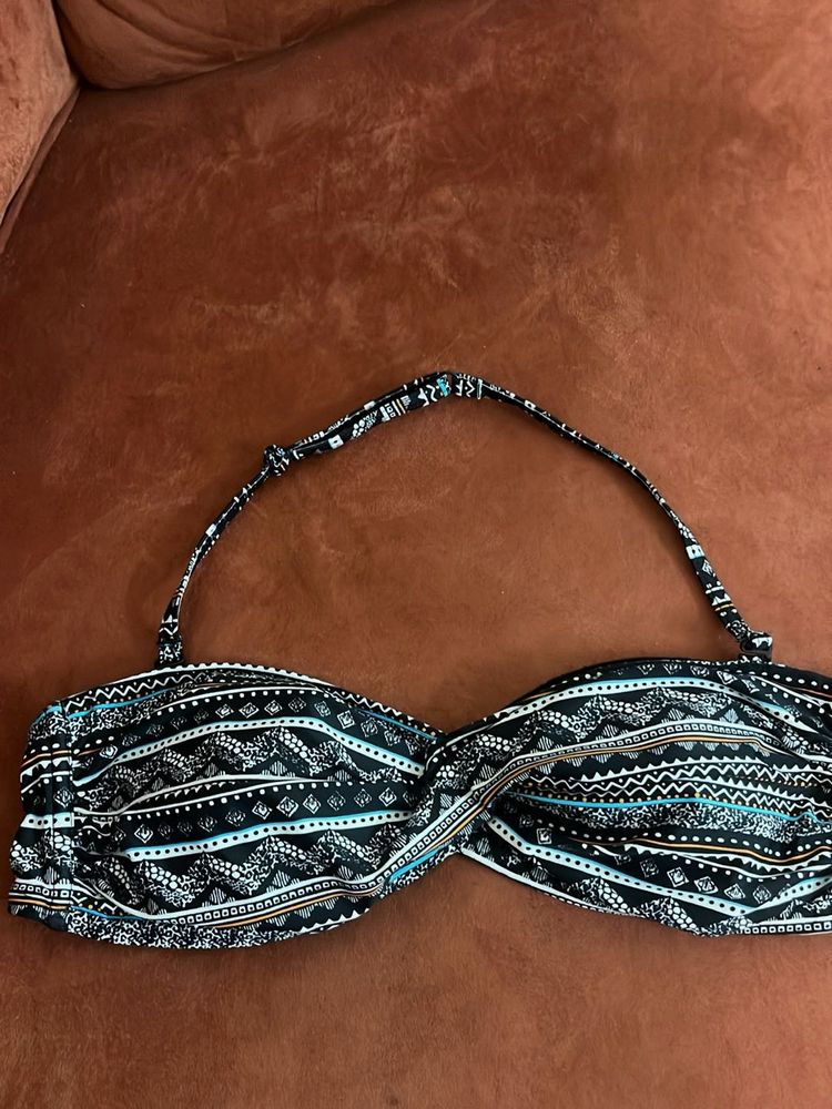 Boho Print Bandeau Bikini Top