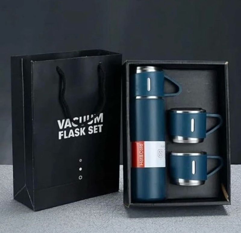 Insulated Flask Set with Cups