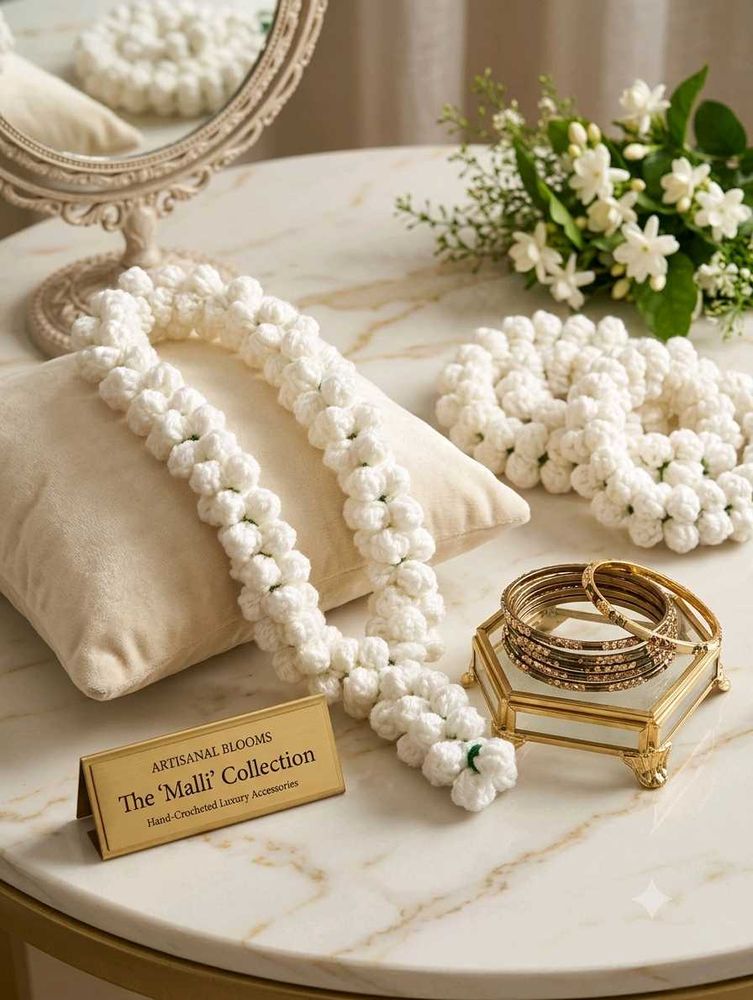 White Flower Jewellery Set