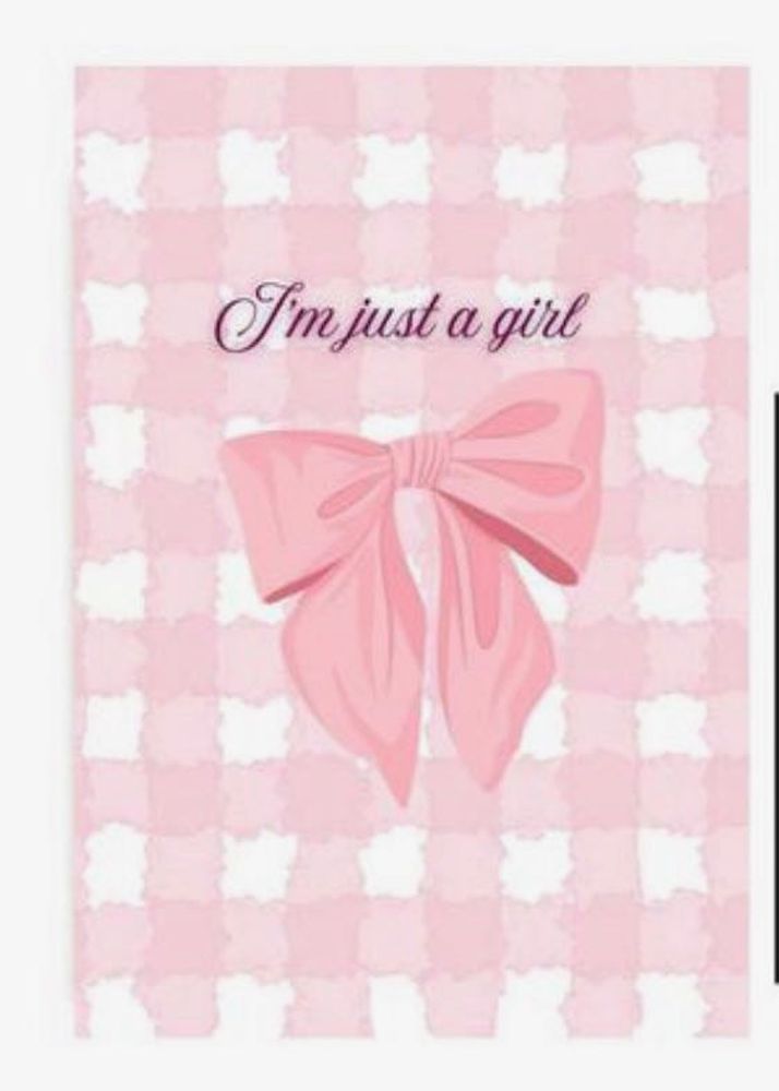 A5 Cute Pink Bow - Plain Pages Diary