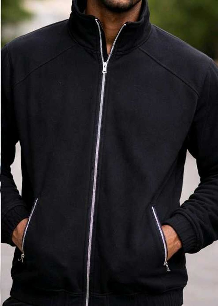 Stylish Black Zip-Up Jacket