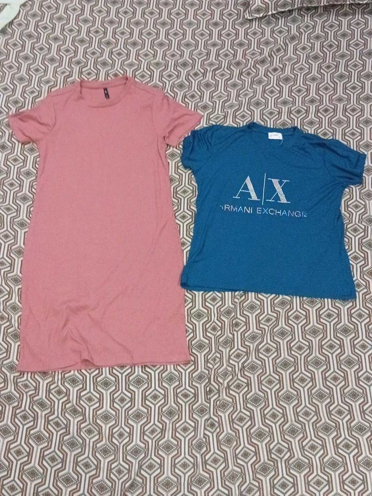 Bodycon dress [ with one T-shirt free]