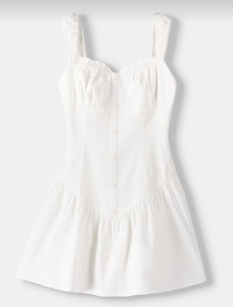 Chic White Button-Up Sundress