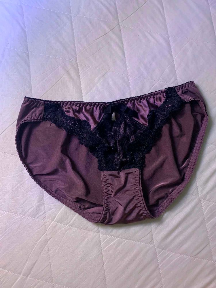 Elegant Purple Lace Briefs