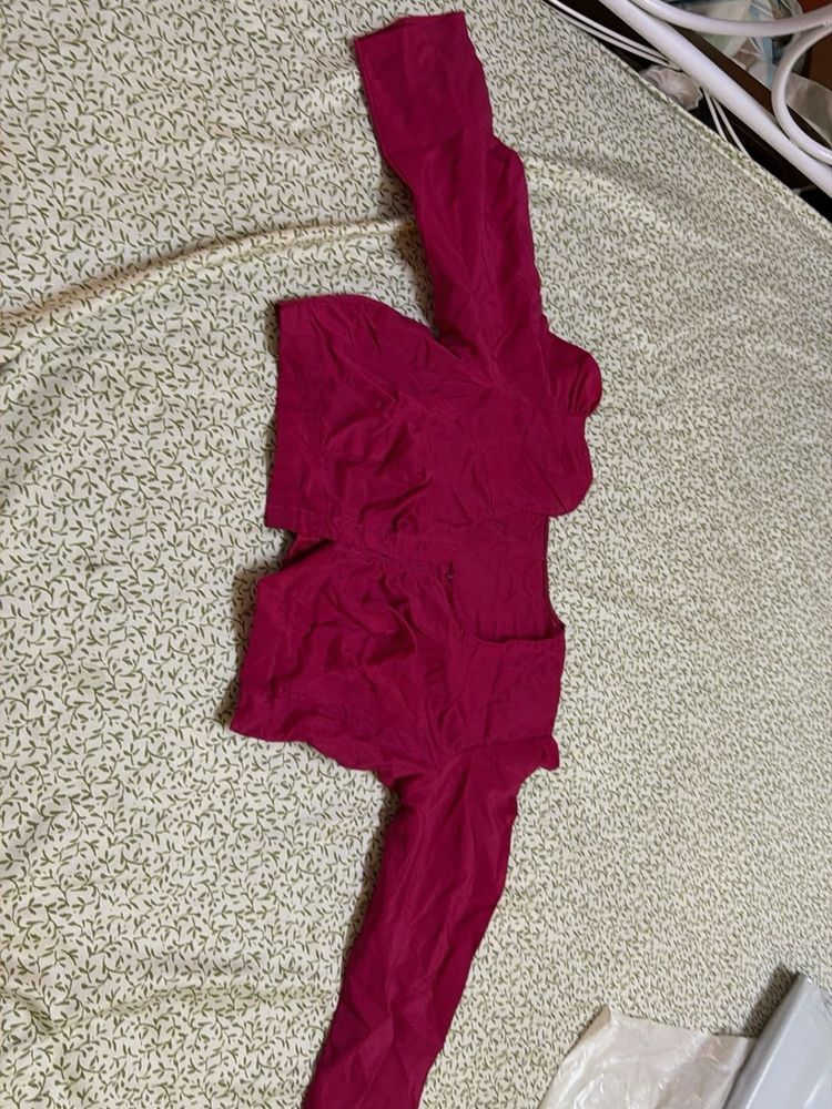 Vibrant Magenta Pink Blouse