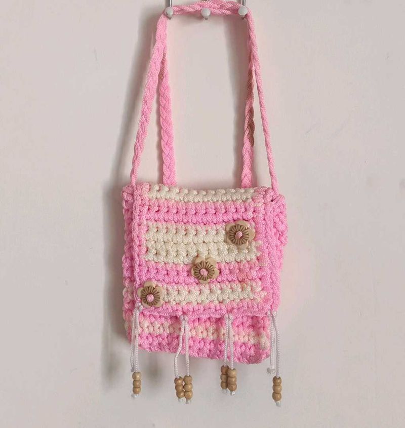 Pastel Crochet Slingbag