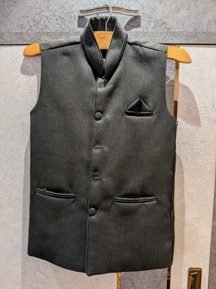 Sleek Black Nehru Jacket