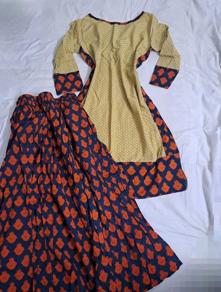 Elegant Ethnic Kurta and Palazzo Set