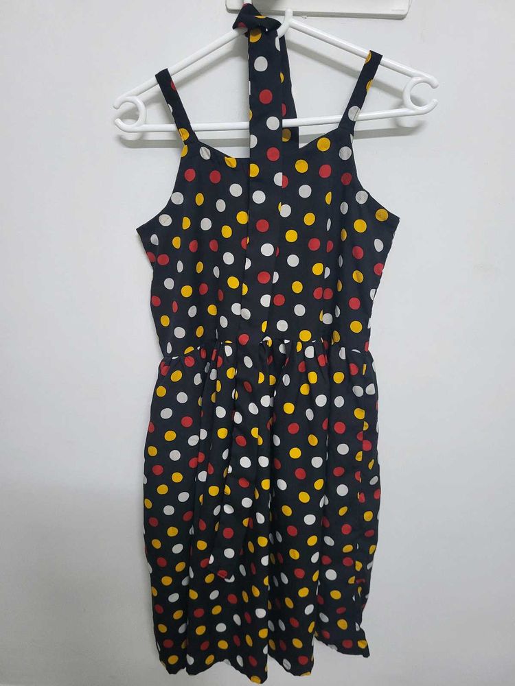 Fun Polka Dot Sundress with neck scarf