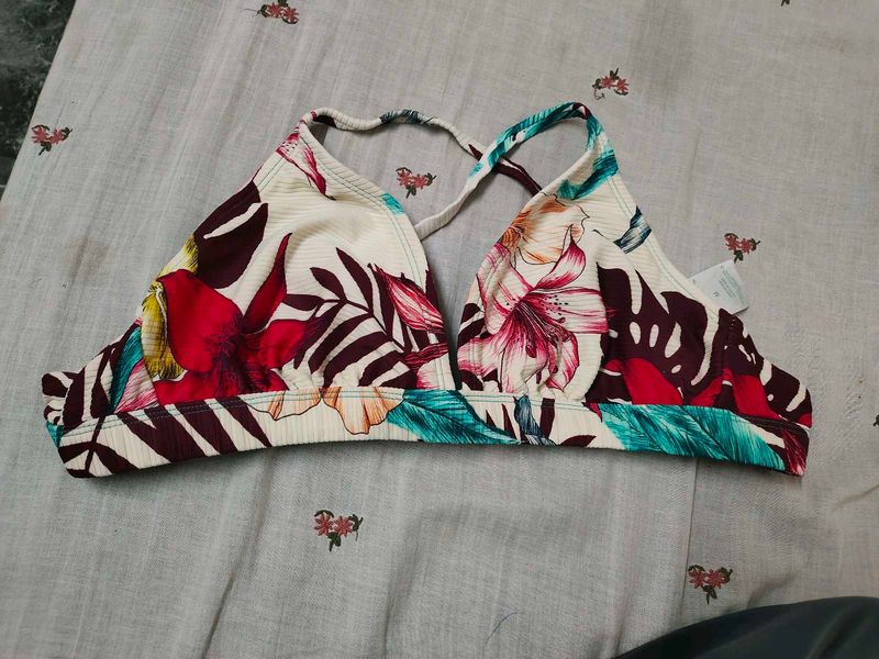 Floral Print Bikini Top