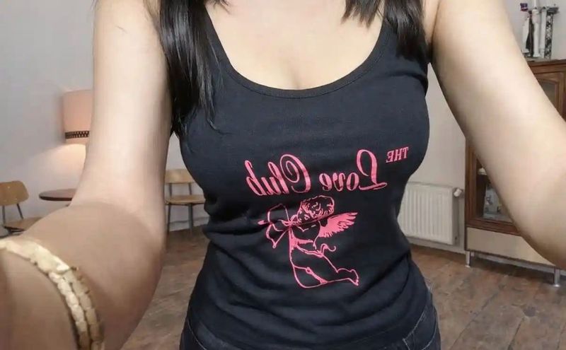 Black "The Love Club" Tank Top