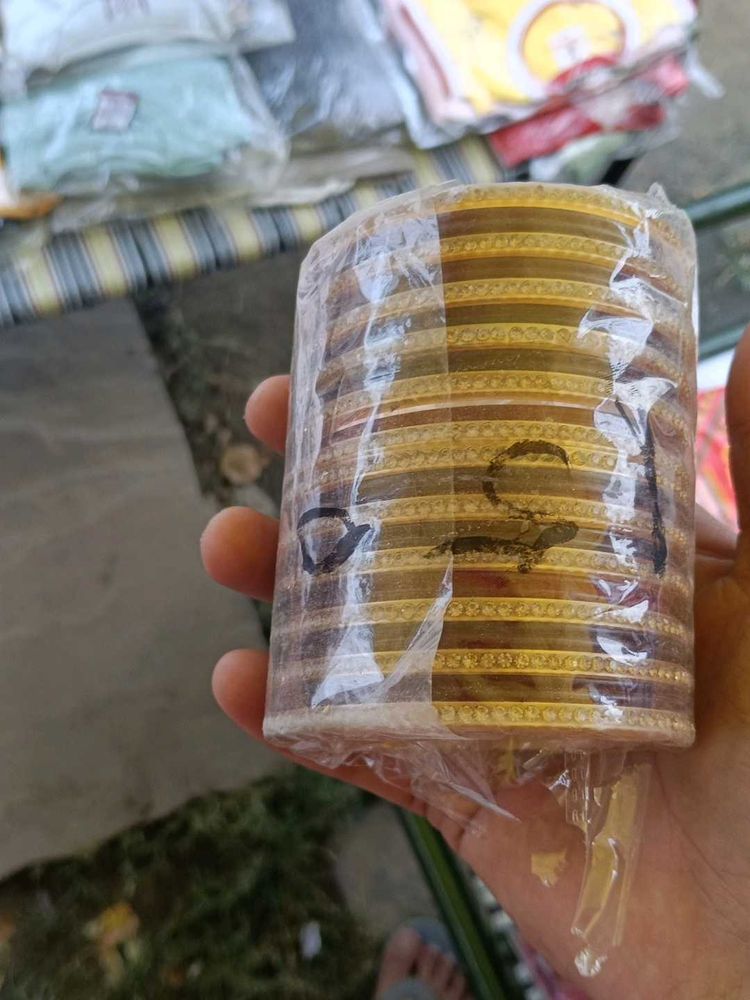 Set of Golden Bangles