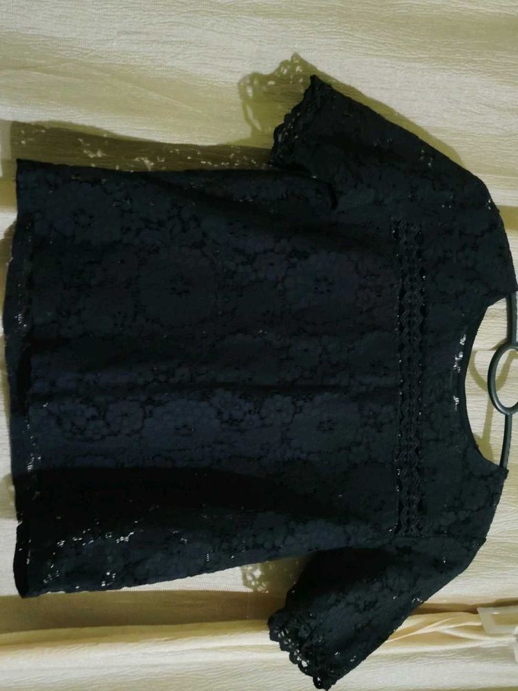 Elegant Black Lace Top