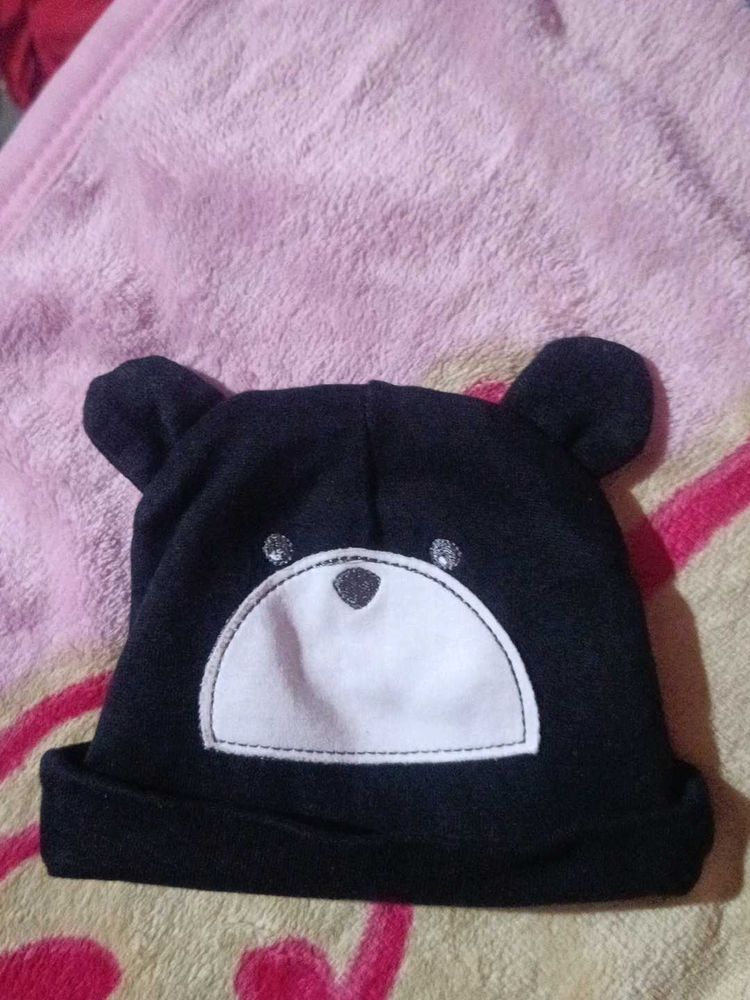 Cute Black Bear Baby Hat