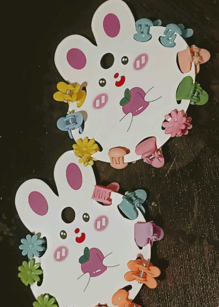 Cute Bunny Hair Clips Set