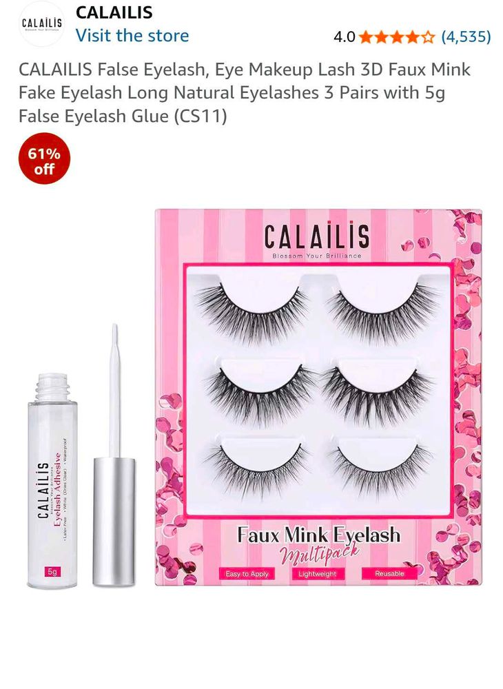 CALAILIS Faux Mink Eyelashes Multipack