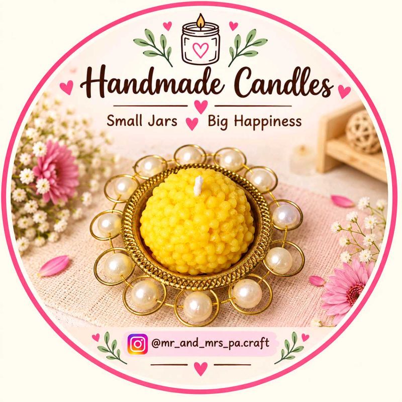 Handmade Decorative laddu Candle