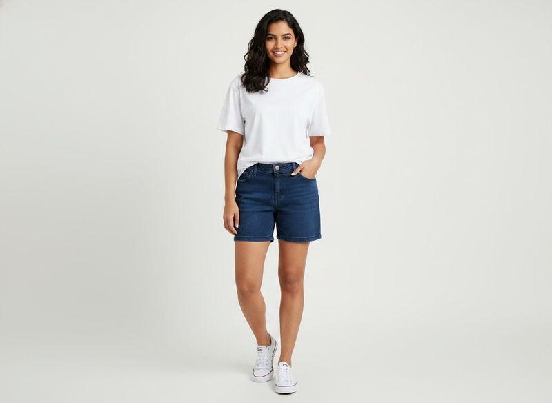 Denim shorts