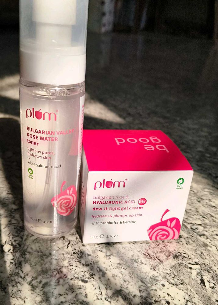 Plum Rose Water Toner &amp; Gel Cream
