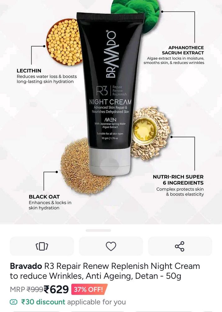 Bravado R3 Night Cream