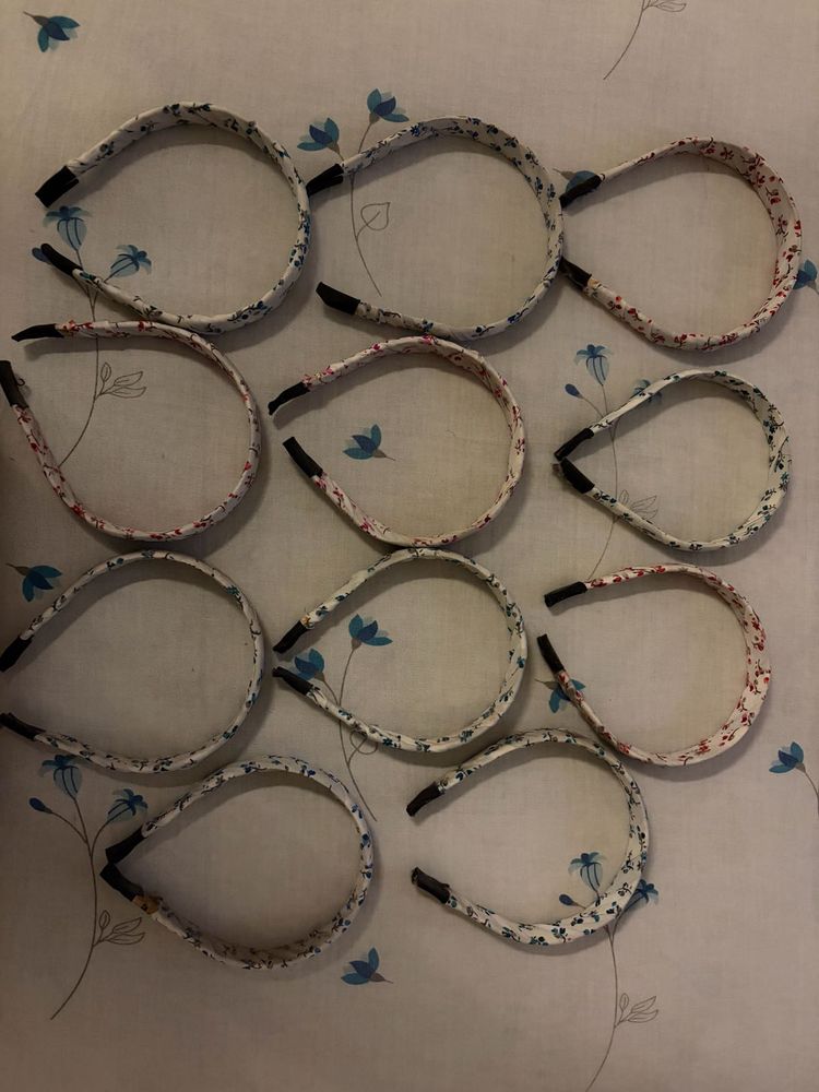 Set of 10 Floral Headbands