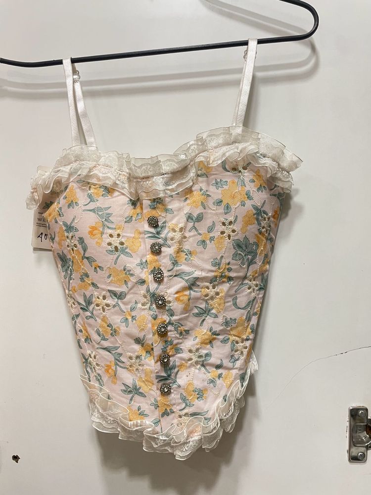 Floral Lace Corset Top