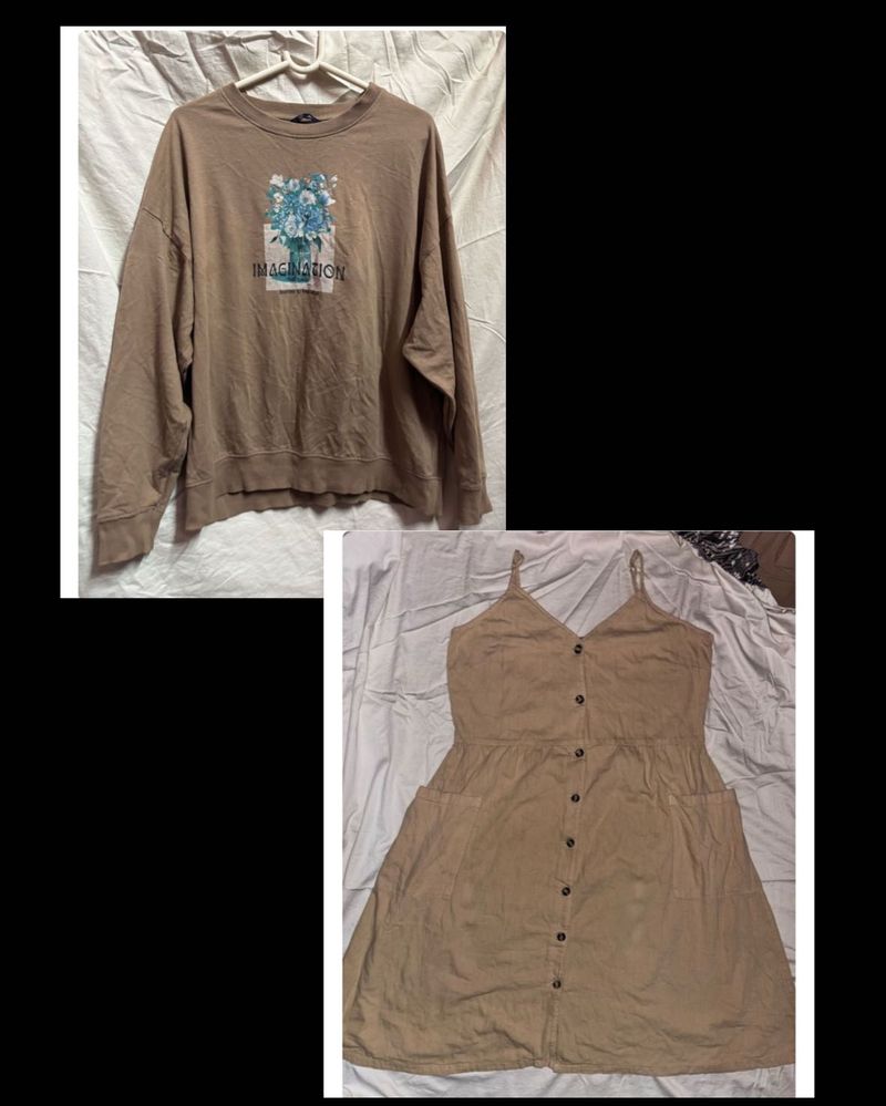 combo of t shirt and mini dress 👗