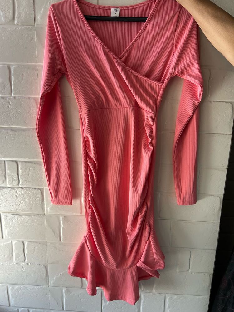🎀 Barbie Pink Ruched Bodycon Dress | Mermaid Hem