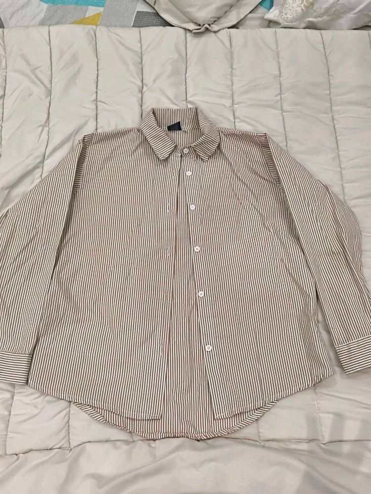 Striped Button-Up Shirt
