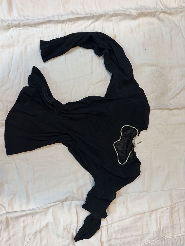 Elegant Black Sheer Top