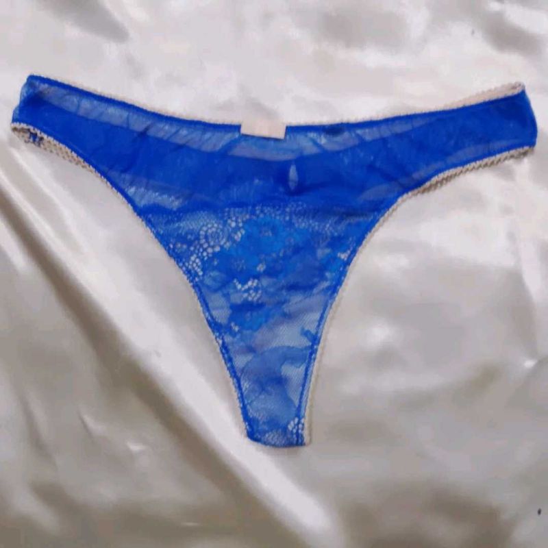 Blue Lace Thong panty