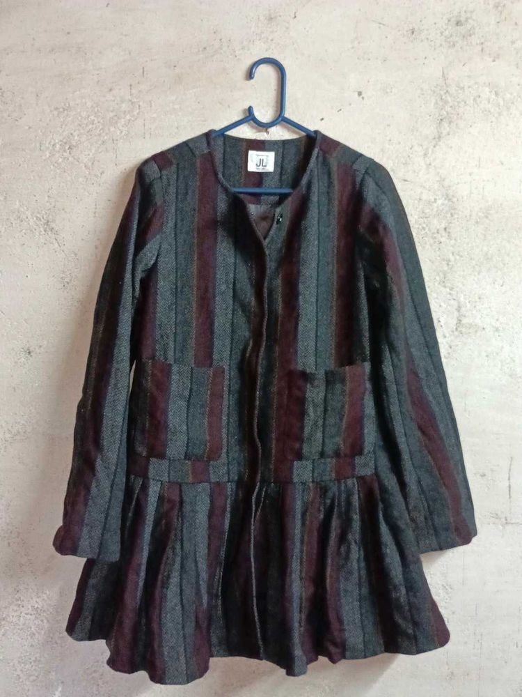 Striped Button-Up Jacket